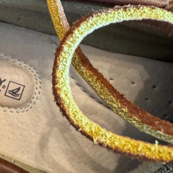 ⛵Sperry Top-Sider A/O 2-Eye Boat Shoes | Brown Leather & Knit Fabric  Women’s 8M - Picture 14 of 14